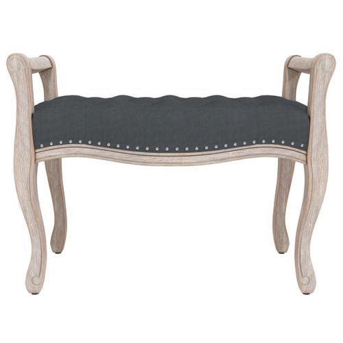 Banc Gris foncé 80x45x60 cm Velours - Photo n°3; ?>