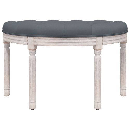 Banc Gris foncé 81,5x41x49 cm Velours - Photo n°3; ?>