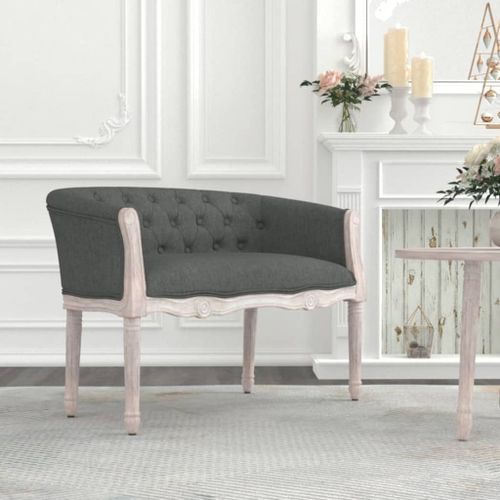 Banc Gris foncé 98x56x69 cm Tissu - Photo n°2; ?>