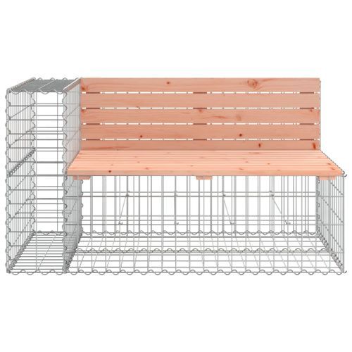 Banc jardin design gabion 122x71x65,5 cm bois massif de douglas - Photo n°3; ?>