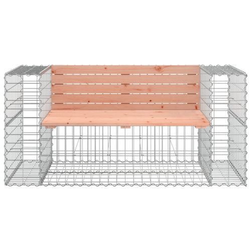 Banc jardin design gabion 143x71x65,5 cm bois massif de douglas - Photo n°3; ?>