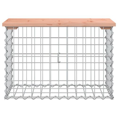 Banc jardin design gabion 63x31,5x42 cm bois massif de douglas - Photo n°3; ?>