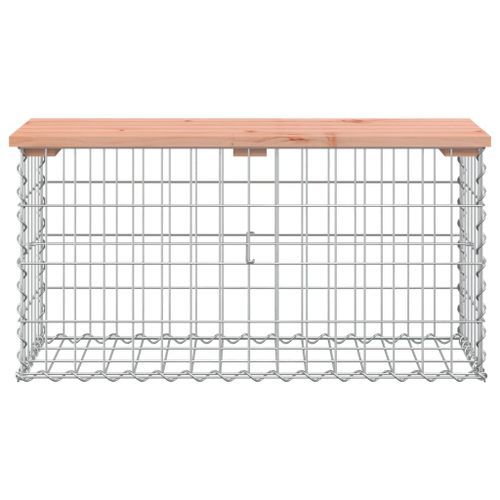 Banc jardin design gabion 83x31,5x42 cm bois massif de douglas - Photo n°3; ?>