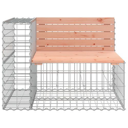 Banc jardin design gabion 92x71x65,5 cm bois massif de douglas - Photo n°3; ?>