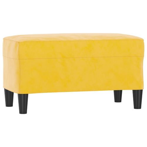 Banc Jaune 70x35x41 cm Velours - Photo n°2; ?>