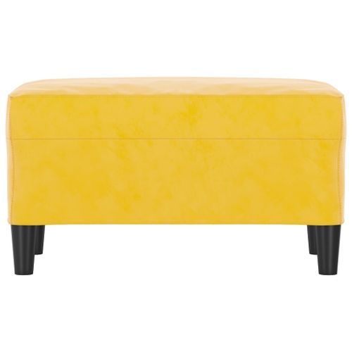 Banc Jaune 70x35x41 cm Velours - Photo n°3; ?>