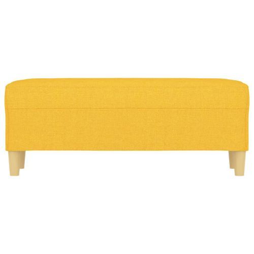 Banc Jaune clair 100x35x41 cm Tissu - Photo n°3; ?>