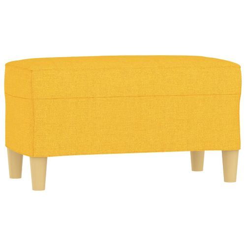 Banc Jaune clair 70x35x41 cm Tissu - Photo n°2; ?>