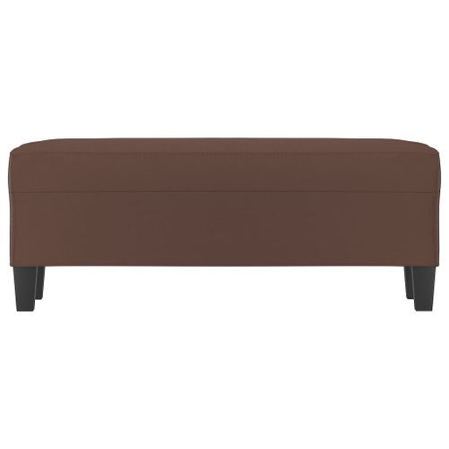 Banc Marron 100x35x41 cm Similicuir - Photo n°3; ?>