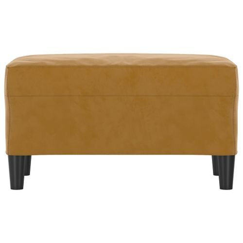 Banc Marron 70x35x41 cm Velours - Photo n°3; ?>