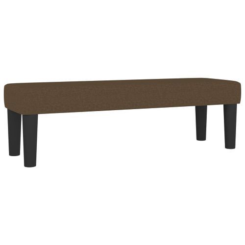 Banc Marron foncé 100x30x30 cm Tissu - Photo n°2; ?>