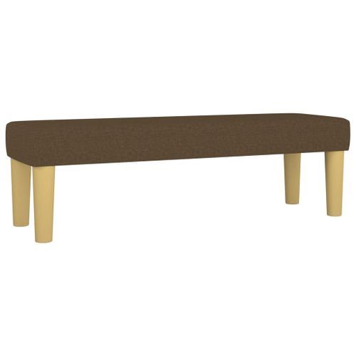 Banc Marron foncé 100x30x30 cm Tissu - Photo n°2; ?>