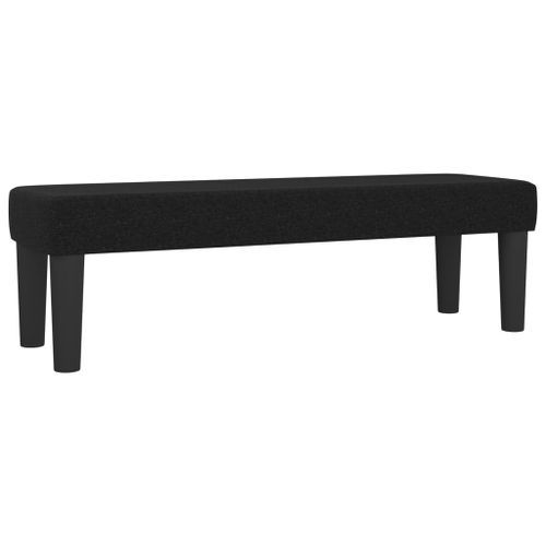 Banc Noir 100x30x30 cm Tissu - Photo n°2; ?>