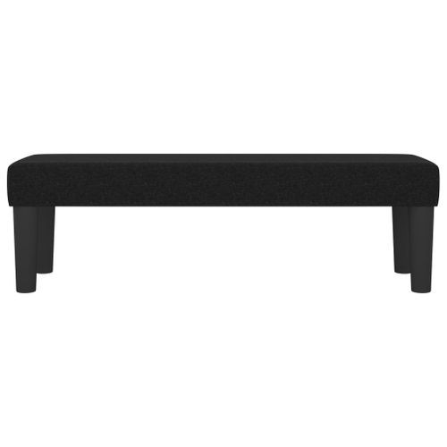 Banc Noir 100x30x30 cm Tissu - Photo n°3; ?>