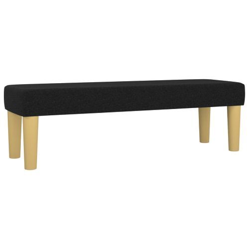 Banc Noir 100x30x30 cm Tissu - Photo n°2; ?>