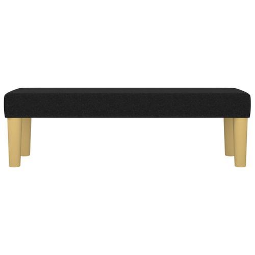 Banc Noir 100x30x30 cm Tissu - Photo n°3; ?>