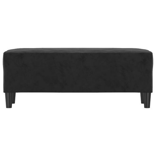 Banc Noir 100x35x41 cm Velours - Photo n°3; ?>