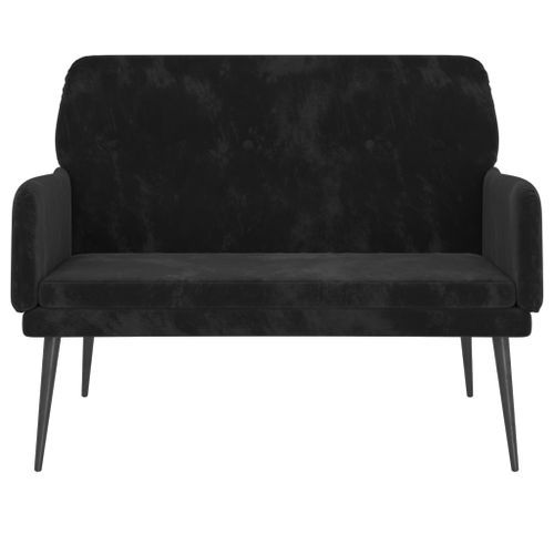 Banc Noir 108x79x79 cm Velours - Photo n°3; ?>