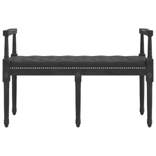 Banc Noir 110x40x70 cm Velours - Photo n°3; ?>