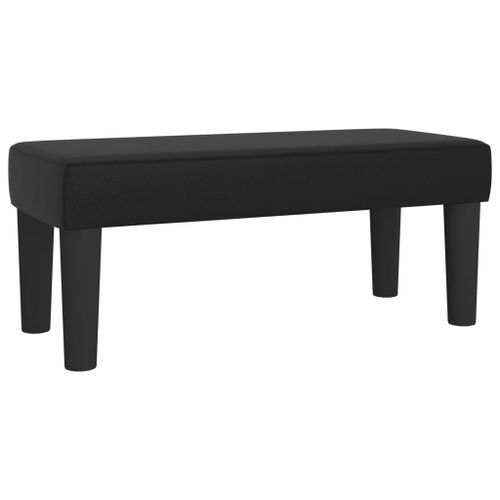 Banc Noir 70x30x30 cm Similicuir - Photo n°2; ?>