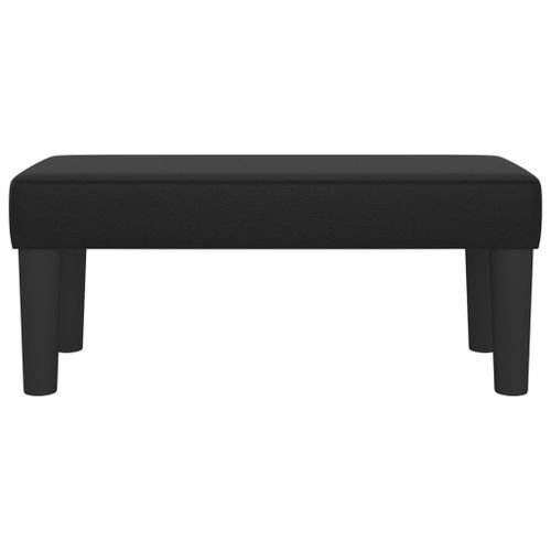 Banc Noir 70x30x30 cm Similicuir - Photo n°3; ?>