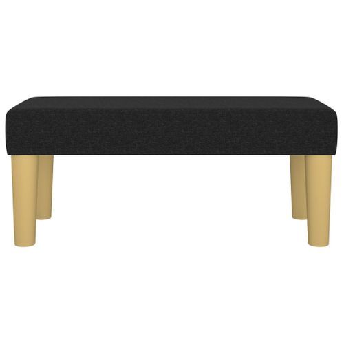 Banc Noir 70x30x30 cm Tissu - Photo n°3; ?>