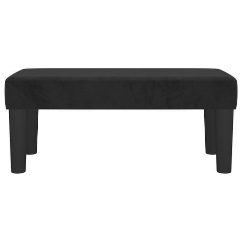 Banc Noir 70x30x30 cm Velours - Photo n°3; ?>