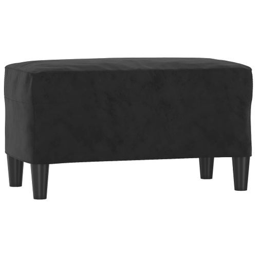 Banc Noir 70x35x41 cm Velours - Photo n°2; ?>