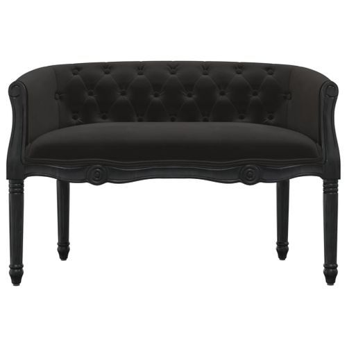 Banc Noir 98x56x69 cm Velours - Photo n°3; ?>