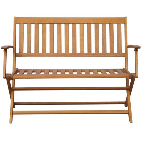 Banc pliable de jardin 120 cm Banc d'acacia solide - Photo n°2; ?>