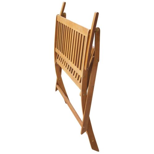 Banc pliable de jardin 120 cm Banc d'acacia solide - Photo n°3; ?>