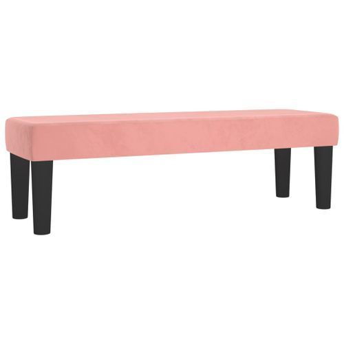 Banc Rose 100x30x30 cm Velours - Photo n°2; ?>