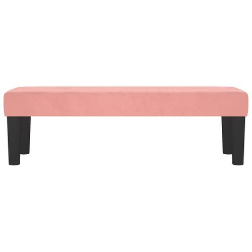 Banc Rose 100x30x30 cm Velours - Photo n°3; ?>