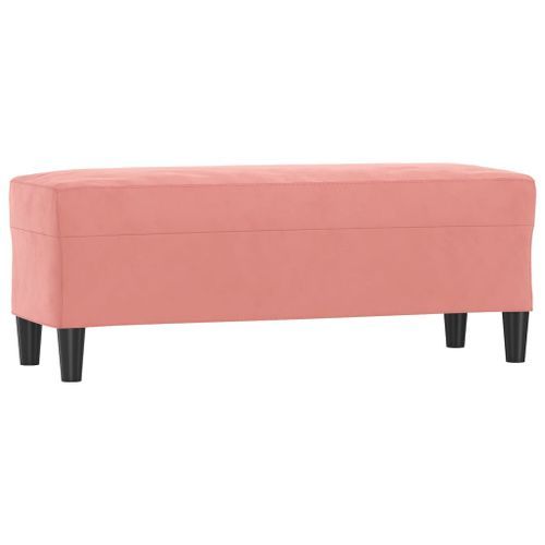 Banc Rose 100x35x41 cm Velours - Photo n°2; ?>