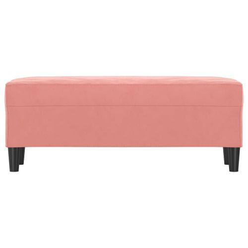 Banc Rose 100x35x41 cm Velours - Photo n°3; ?>