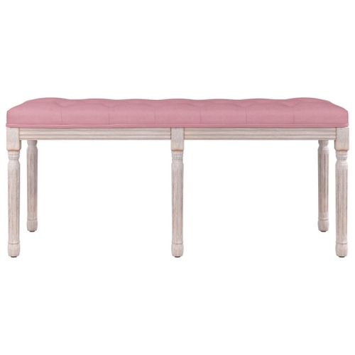 Banc Rose 110x40x49 cm Velours - Photo n°3; ?>