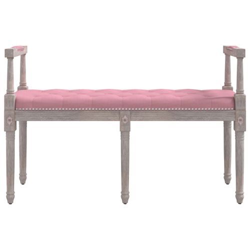 Banc Rose 110x40x70 cm Velours - Photo n°3; ?>