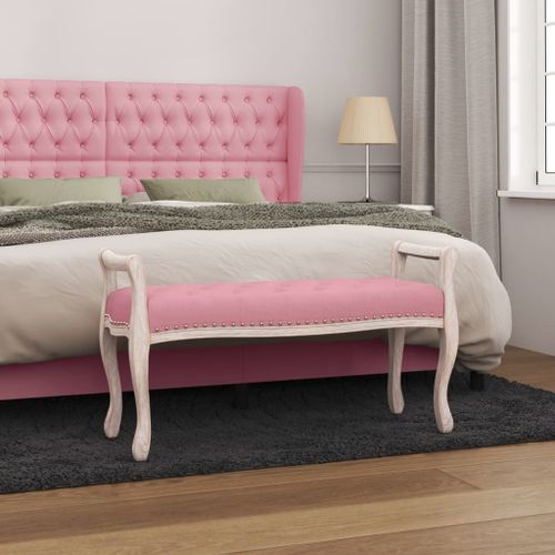 Banc Rose 110x45x60 cm Velours - Photo n°2; ?>