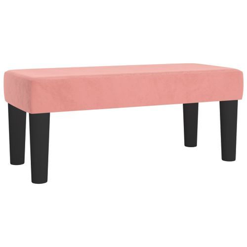 Banc Rose 70x30x30 cm Velours - Photo n°2; ?>