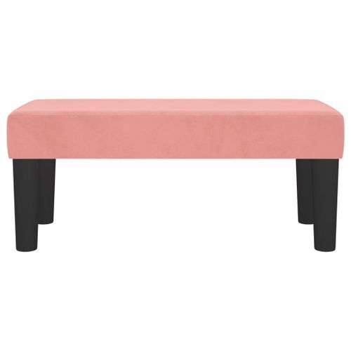 Banc Rose 70x30x30 cm Velours - Photo n°3; ?>