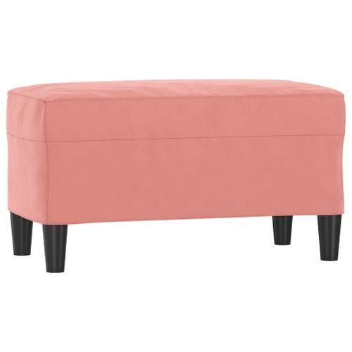 Banc Rose 70x35x41 cm Velours - Photo n°2; ?>