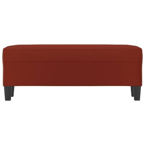 Banc Rouge bordeaux 100x35x41 cm Similicuir - Photo n°3; ?>