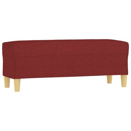 Banc Rouge bordeaux 100x35x41 cm Tissu - Photo n°2; ?>