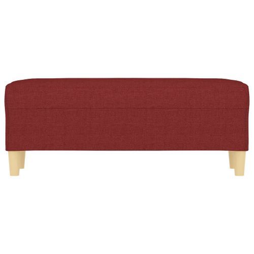 Banc Rouge bordeaux 100x35x41 cm Tissu - Photo n°3; ?>