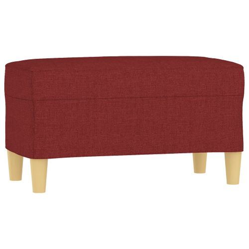 Banc Rouge bordeaux 70x35x41 cm Tissu - Photo n°2; ?>