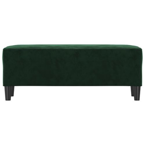 Banc Vert foncé 100x35x41 cm Velours - Photo n°3; ?>