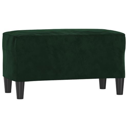 Banc Vert foncé 70x35x41 cm Velours - Photo n°2; ?>