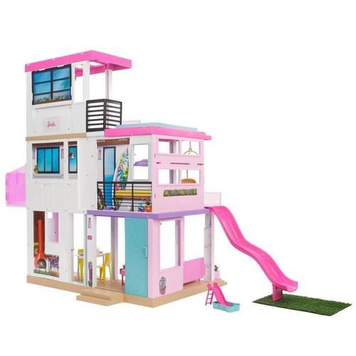 Barbie - Coffret maison de reve Barbie, 3 niveaux, lumieres et sons et + de 75 accessoires - Accessoire Poupée Mannequin - Des 3 ans - Photo n°2; ?>