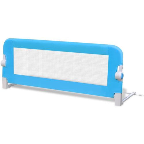 Barrière de lit de sécurité pour tout-petits 2pcs Bleu 102x42cm - Photo n°3; ?>