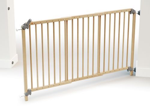 Barrière de sécurité bébé extensible hêtre verni Webaby 73/152 cm - Photo n°2; ?>